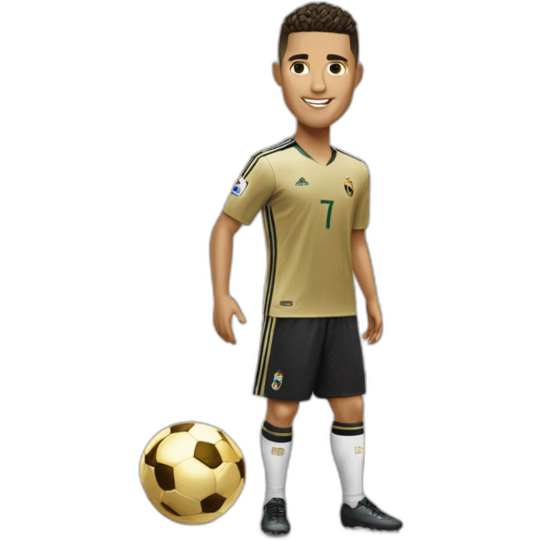 Ronaldo avec ballon d’or emoji