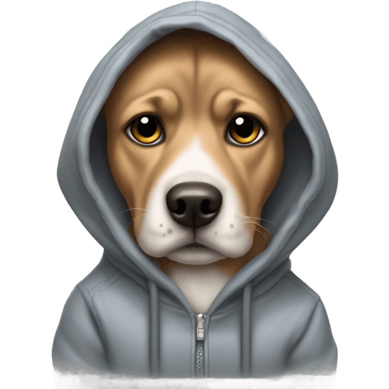 dog wearing a hoodie  emoji