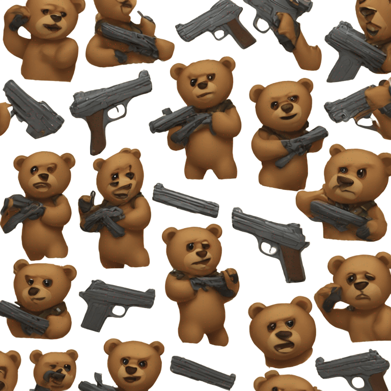 Bears with guns emoji