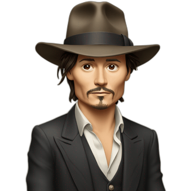 Johnny depp wearing hat emoji