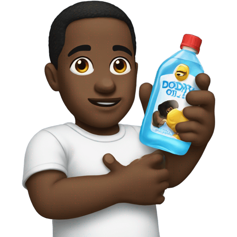 Diddy holding baby oil emoji