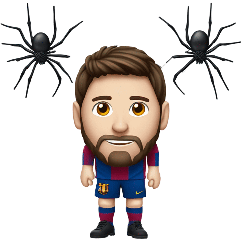 Lionel messi as a spider emoji