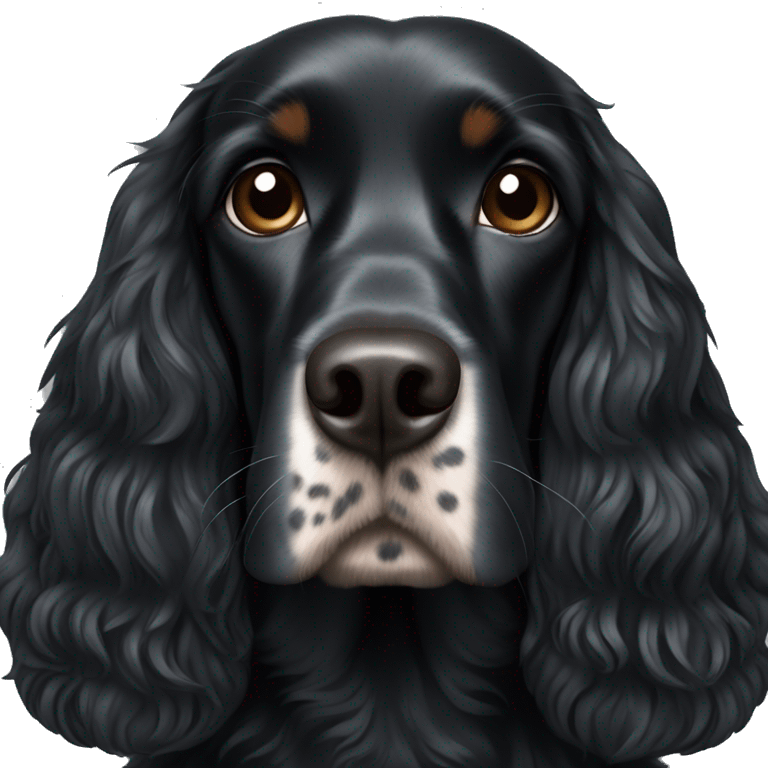 Black cocker spaniel dog emoji