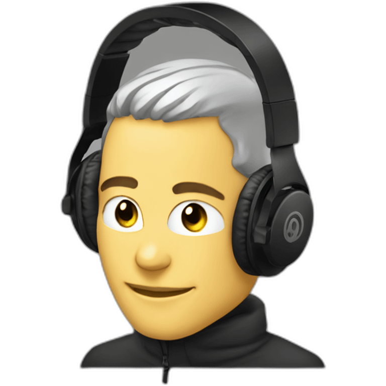 techno music producer rave headphones emoji