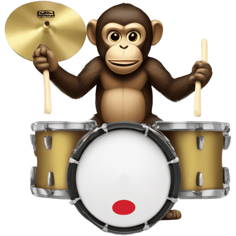 Cymbal-banging monkey toy emoji