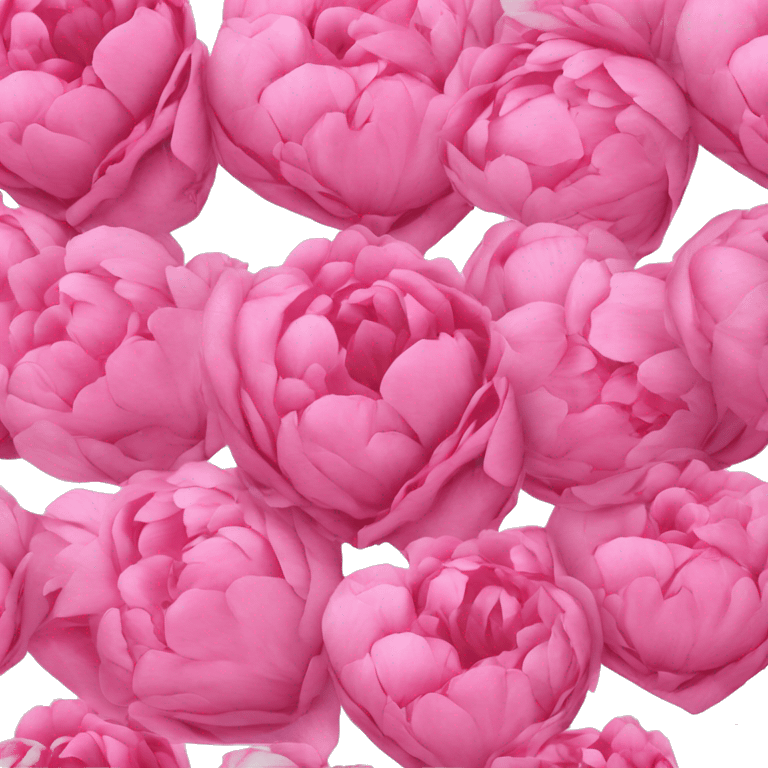 Heart made of pink peonies emoji