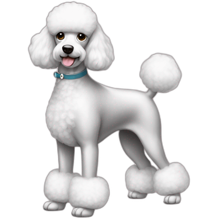 Dog Standart Poodle full body emoji