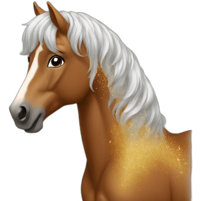 a horse with sparkling mane emoji