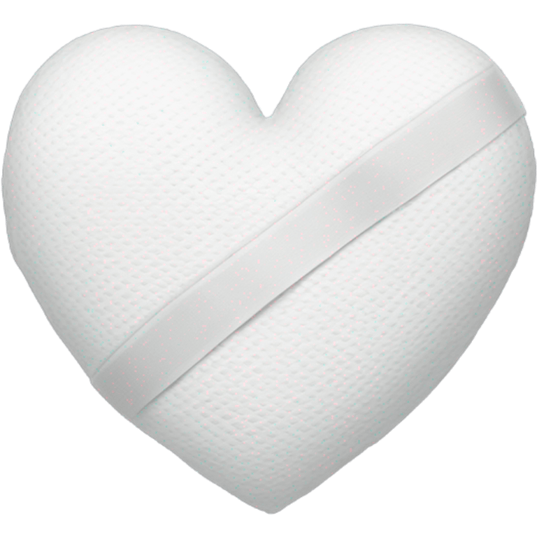 white heart with bandage emoji