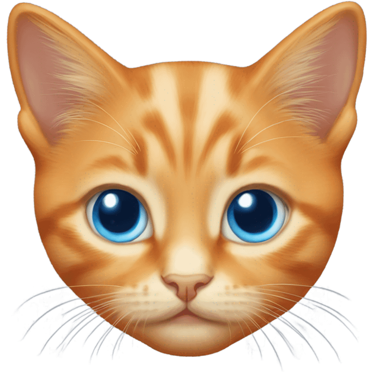 Orange kitten with blue eyes emoji