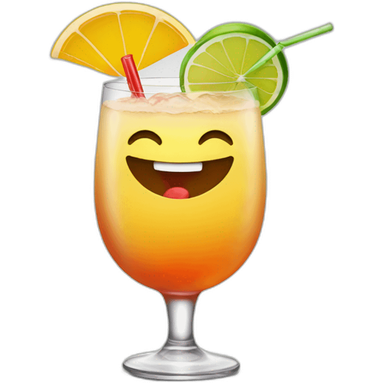 Smiling cocktail emoji