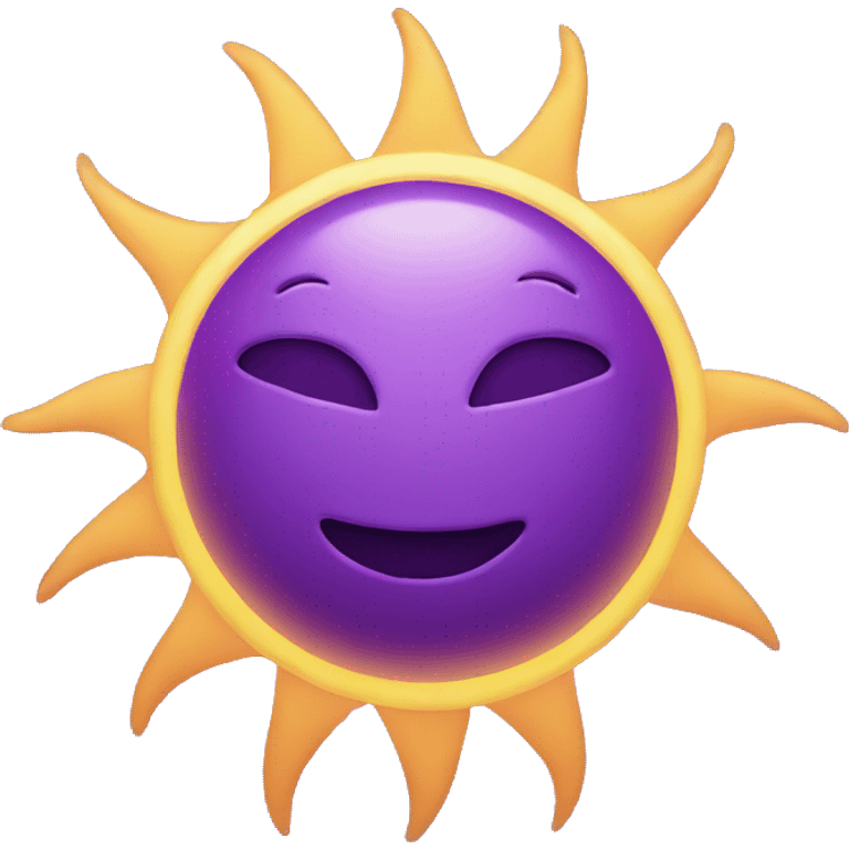 Purple sun emoji