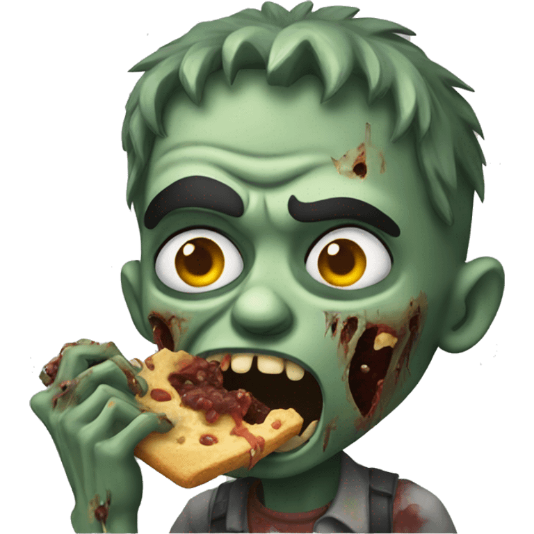 Zombie eating emoji