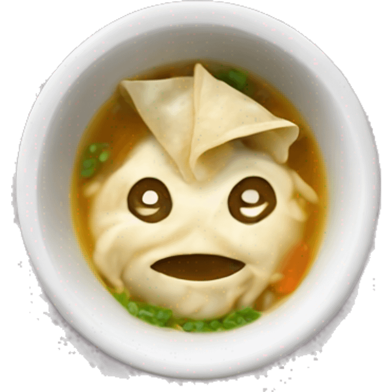 A bowl of wonton soup  emoji