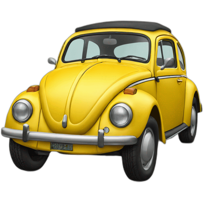 fusca amarelo emoji