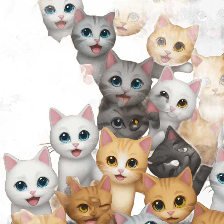 Kitten party emoji