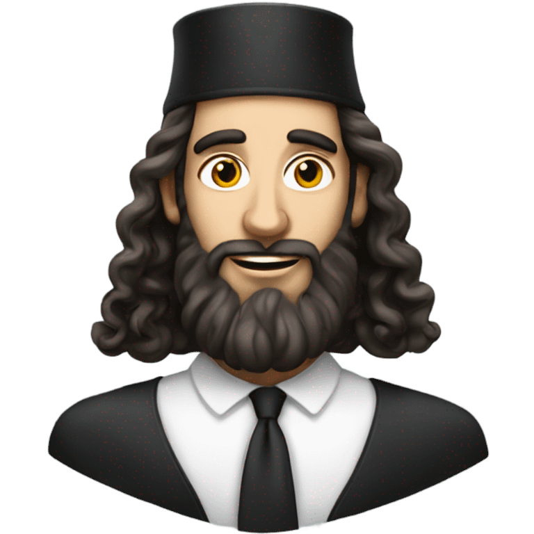 An orthodox Jewish man with hair curls emoji