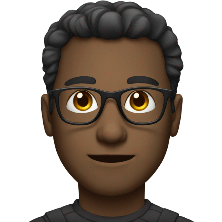 male portrait with glasses indoors emoji