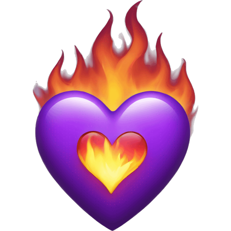 purple heart on fire emoji