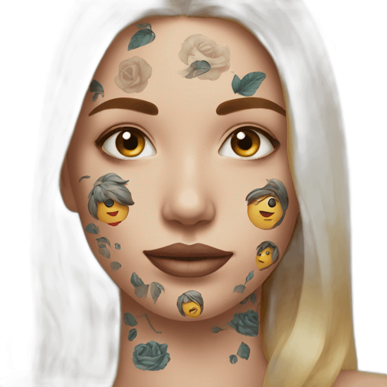 person face tattoos emoji