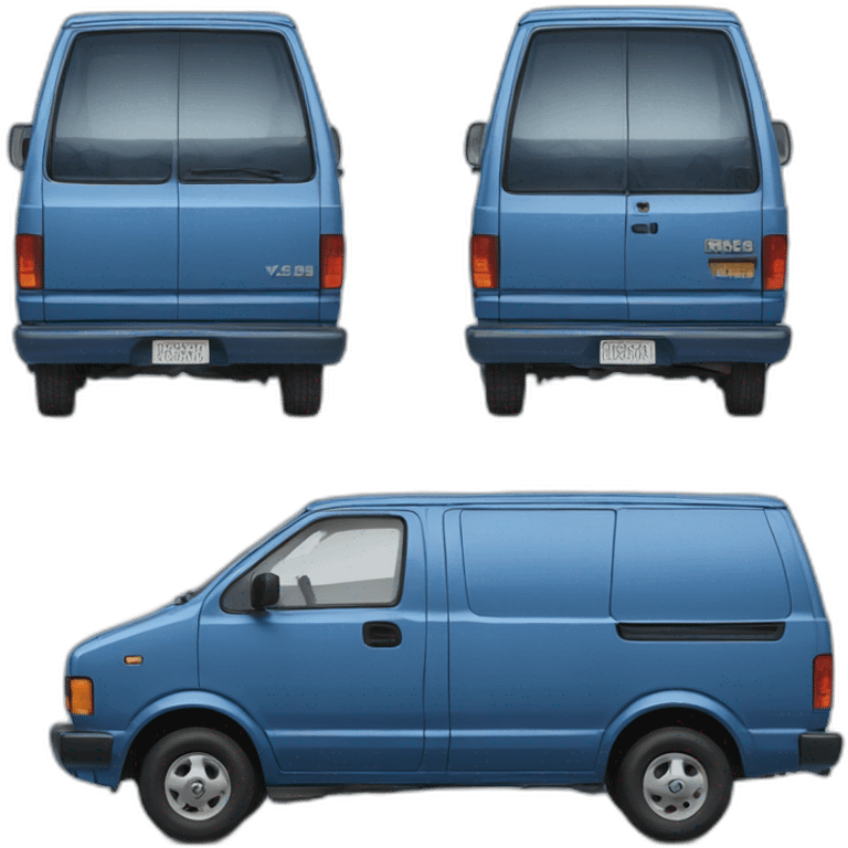 NISSAN BLUE 1986 VAN VAN STANZA emoji