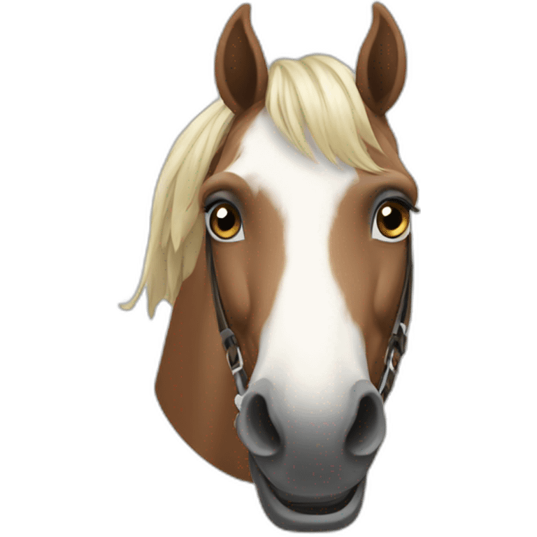 A horse in a polto emoji