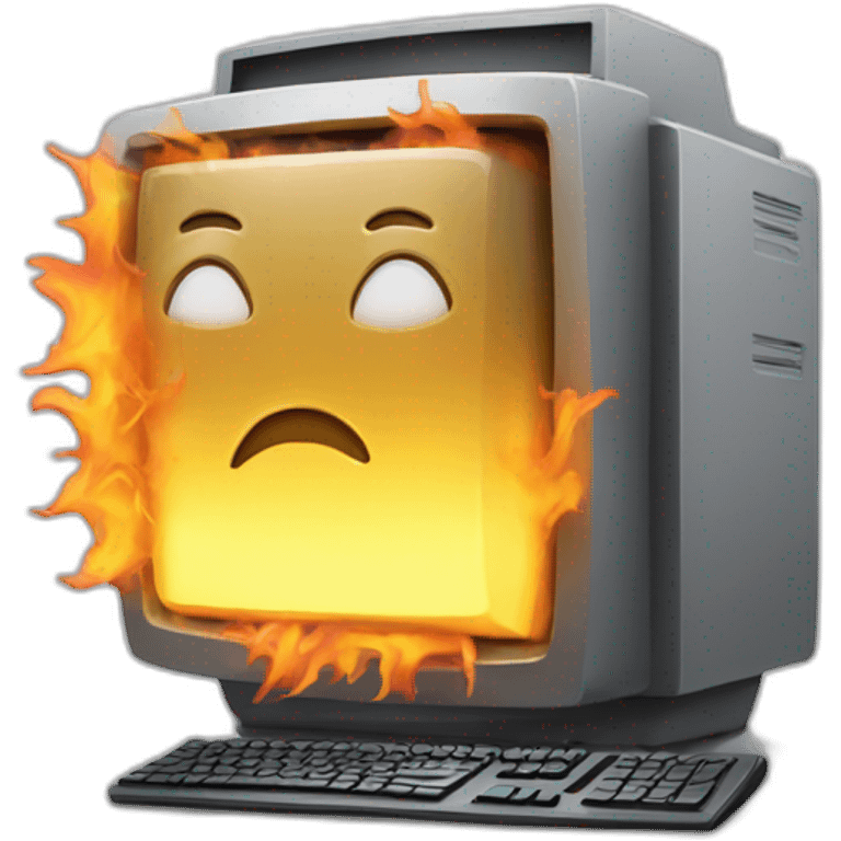 computer overheating emoji