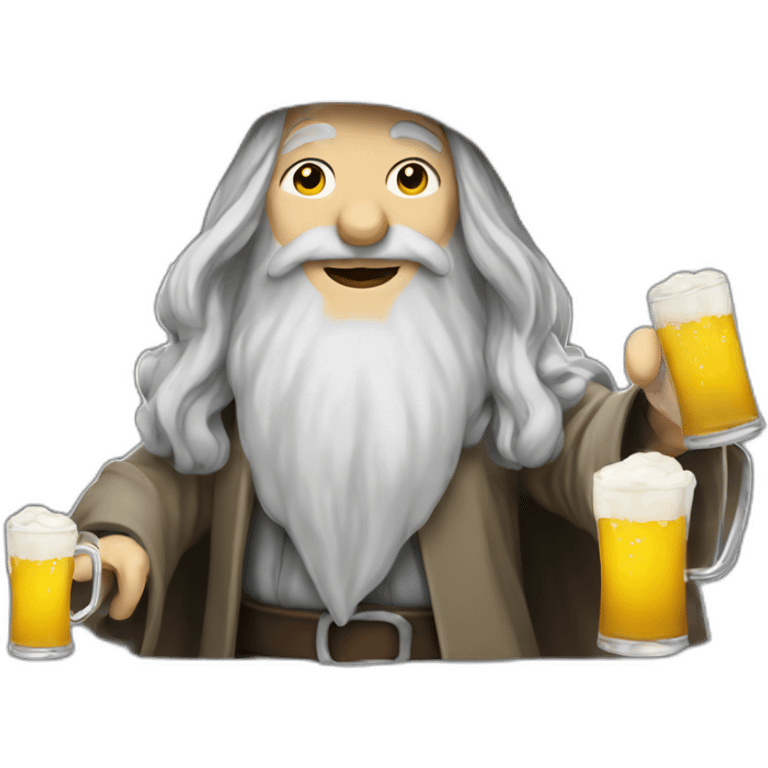 Gandalf partying emoji