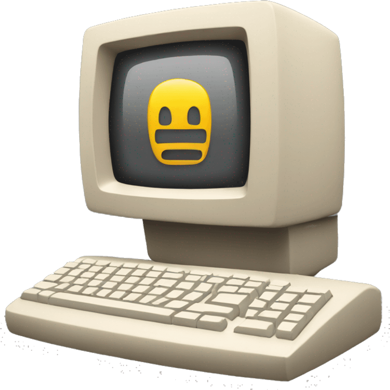 A computer with code on the screen emoji