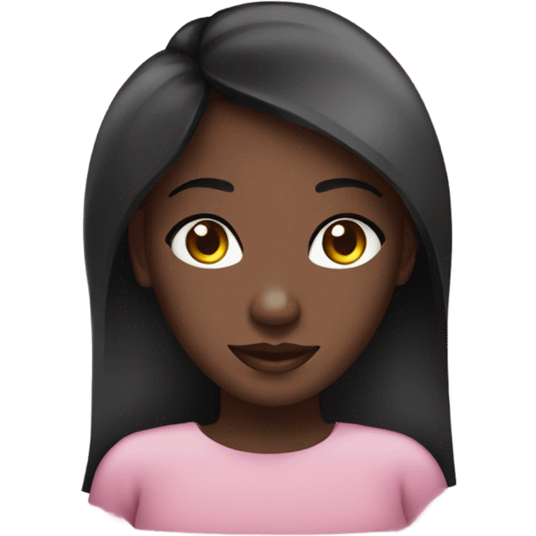 Black girls face on credit card emoji