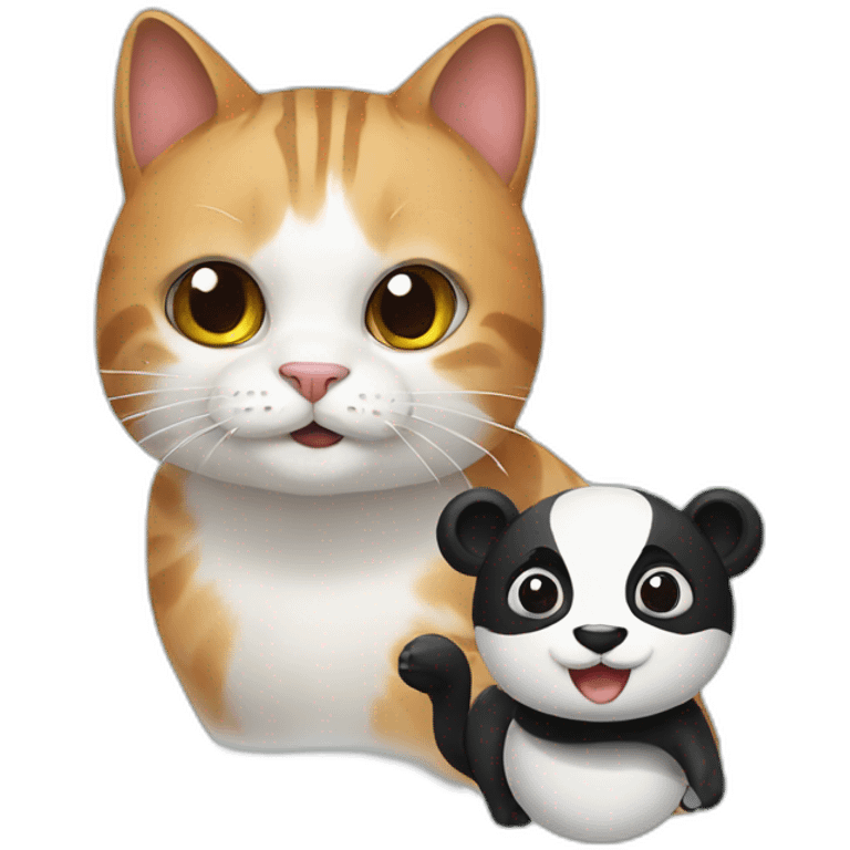 Cat with a panda emoji