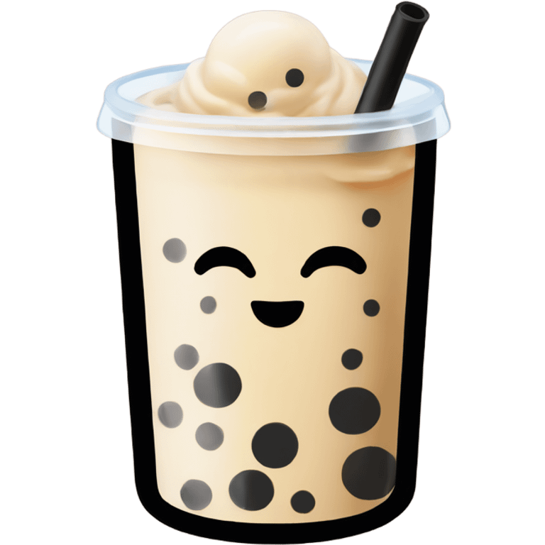 bubble tea boba without the cup. just the black bubbles emoji