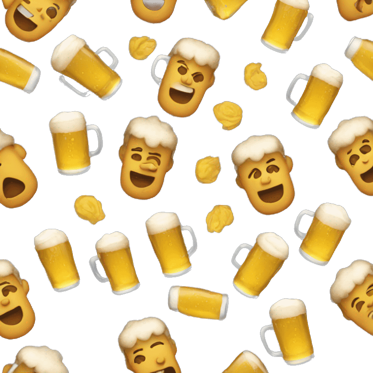 LEO with beer and happy emoji