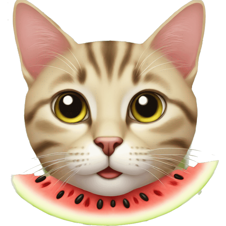 Watermelon cat  emoji