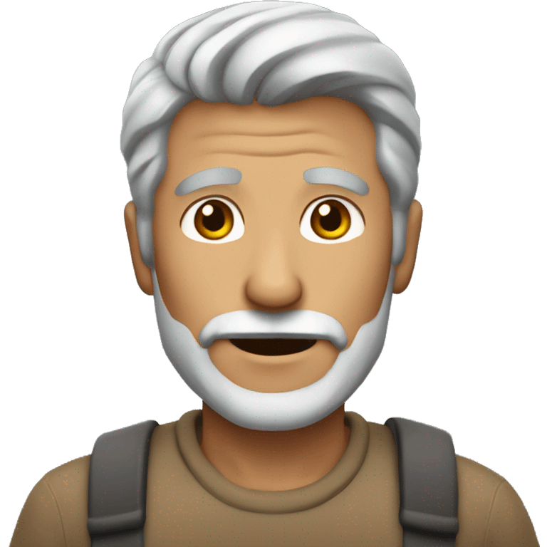 gray haired man with tan skin emoji