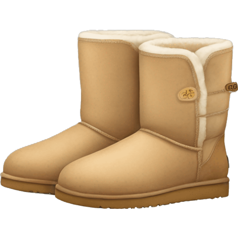 Pair of beige Ugg shoes emoji