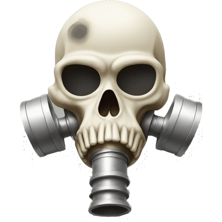 Bone Skull with gas mask emoji