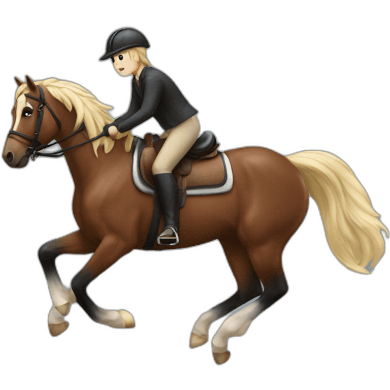 riding from you by the horse emoji