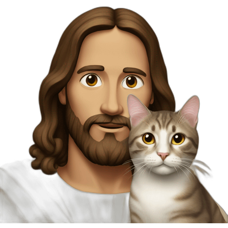 jesus with cat emoji