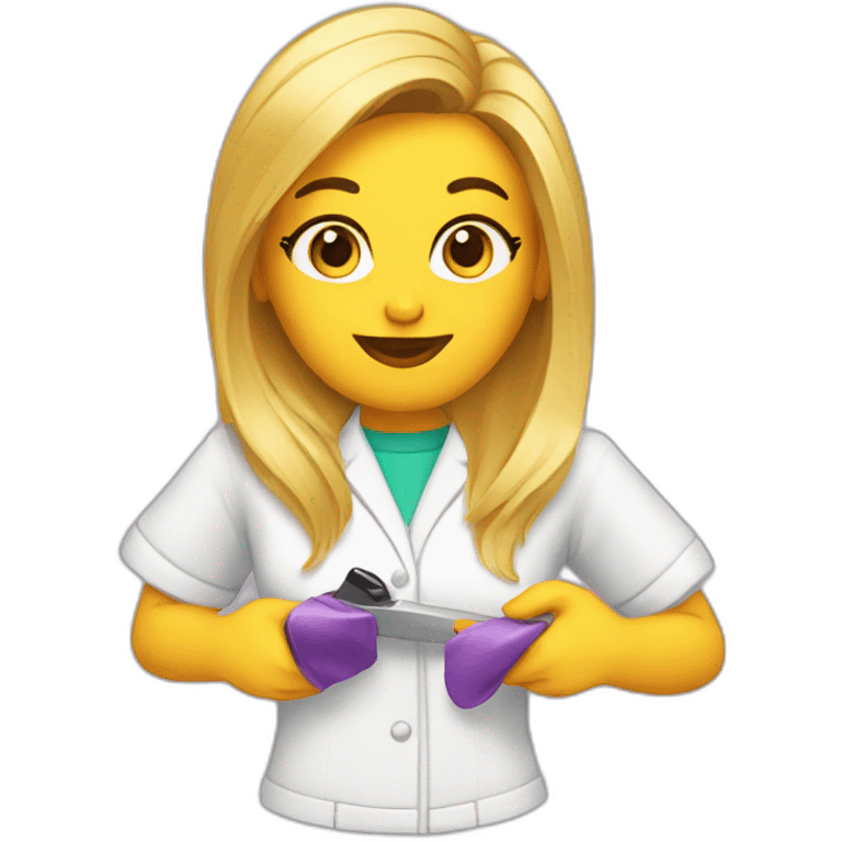 Beautician duck emoji