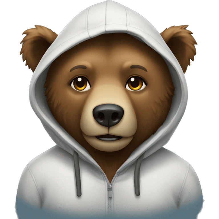 Bear with hoodie emoji