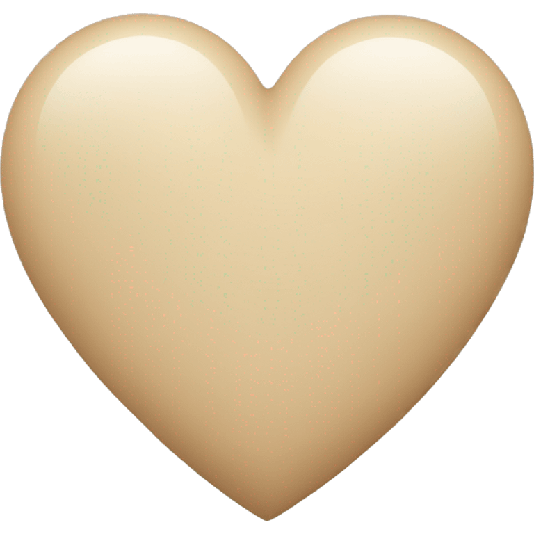 Beige heart emoji