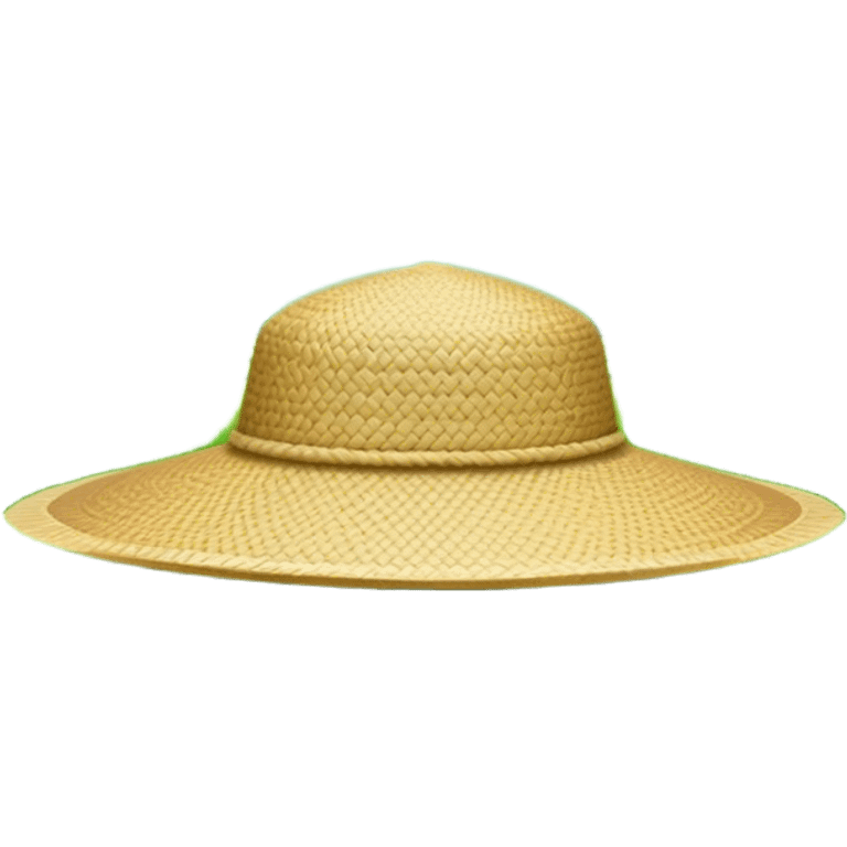 Cinematic Realistic image of a traditional rice farmer's hat, crafted from woven natural fibers with delicate texture details, set against a lush backdrop of vibrant green rice paddies under gentle, early morning light that evokes rural tradition. emoji