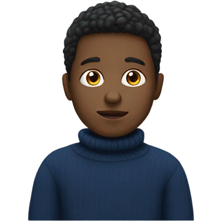 boy in dark blue sweater using a tablet emoji