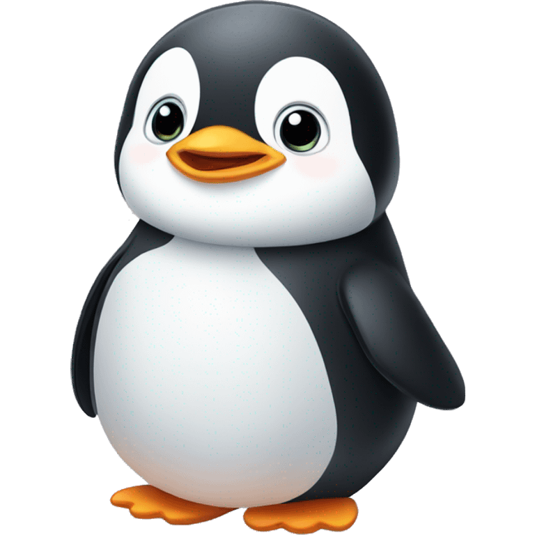 Cute little Chubby Penguin   emoji