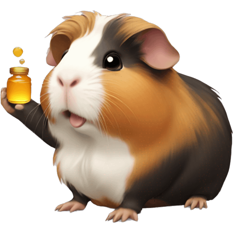 Guinea pig with Honey emoji