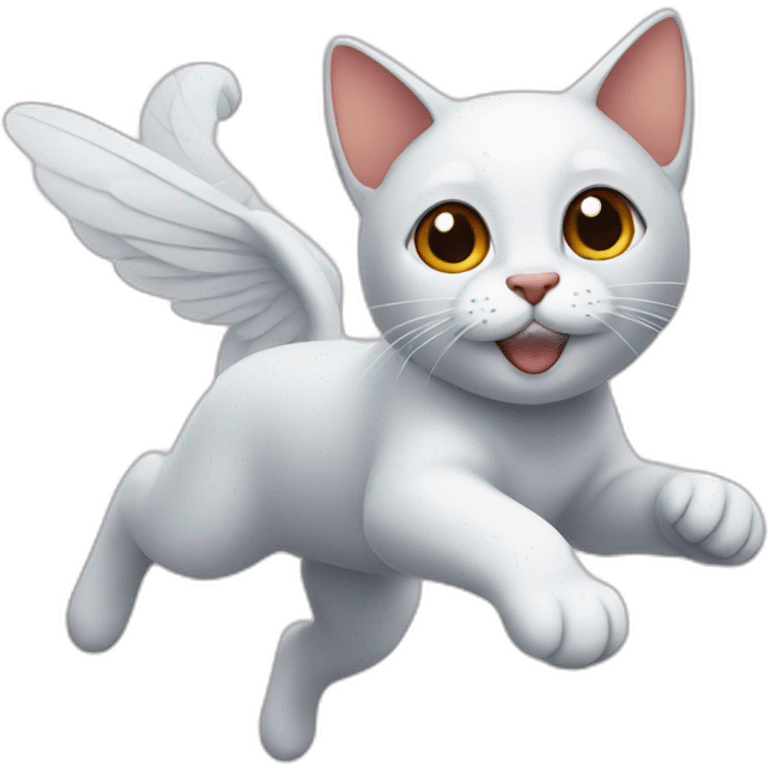 flying cat emoji