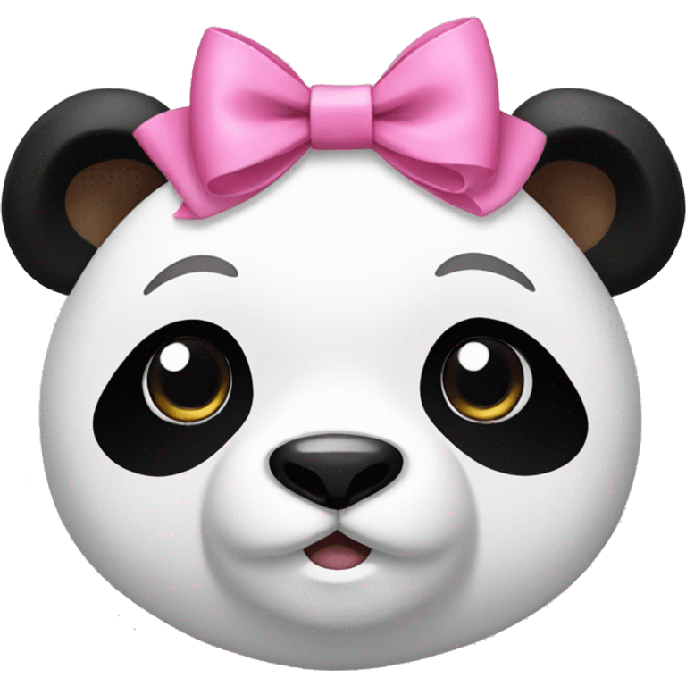 Panda wearing pink bows emoji