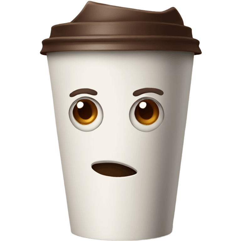 paper cup with coffee emoji