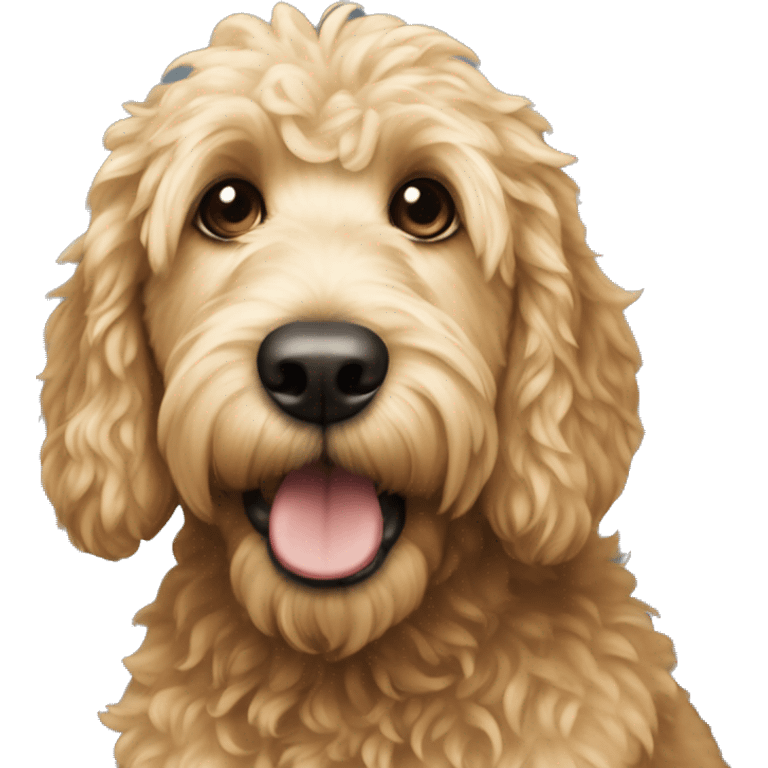 Golden doodle dog emoji